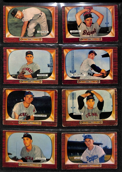 Lot of (48) 1955 Bowman Baseball Cards with Willie Mays